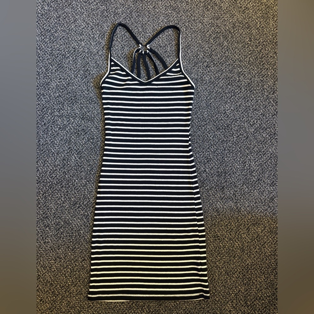 Aeropostale Black and White Striped Dress
